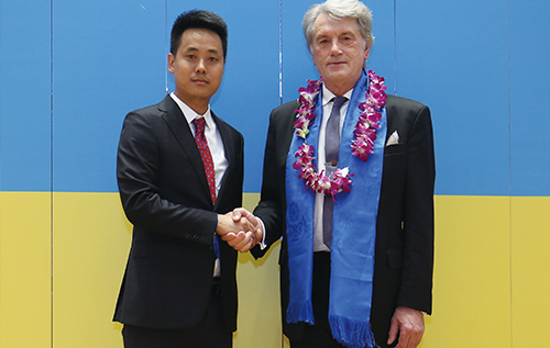 涂宸豪和乌克兰前总统维克多·安德烈耶维奇·尤先科